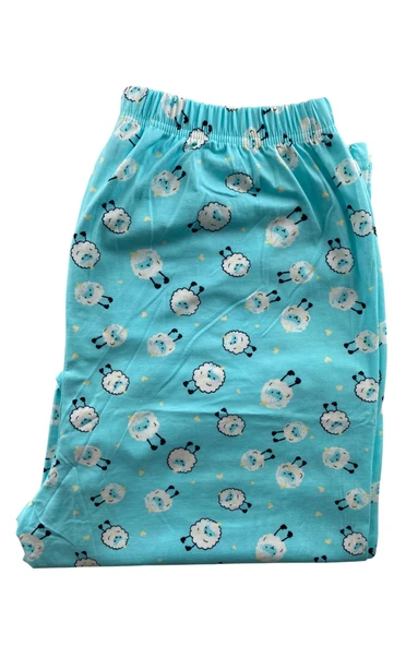 Kadın Battal Koyun Desenli Kısa Kollu Pijama Takım - 5470 - STLLA PNK - 3