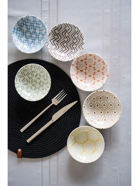 Porland Tamina 6'lı Karma Çerezlik Sosluk Kase Takımı 12cm 04PPO000603