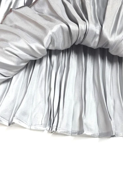 Saten Pileli Kız Çocuk Etek - 3