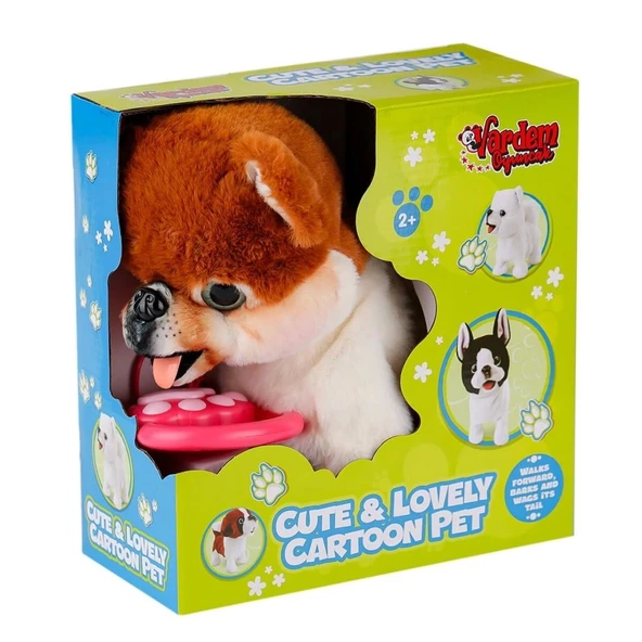 Eğitici yürüyen tasmalı peluş köpek oyuncakla hareket ve hayal gücü aktiviteleri