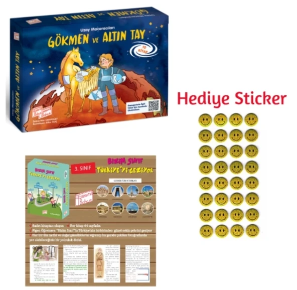 GİZEMLİ BAHÇE 3.SINIF GÖKMEN ve ALTIN TAY 10'LU HİKAYE - BİZİM SINIF TÜRKİYEYİ GEZİYOR 10'LU HİKAYE SETİ ürün görseli