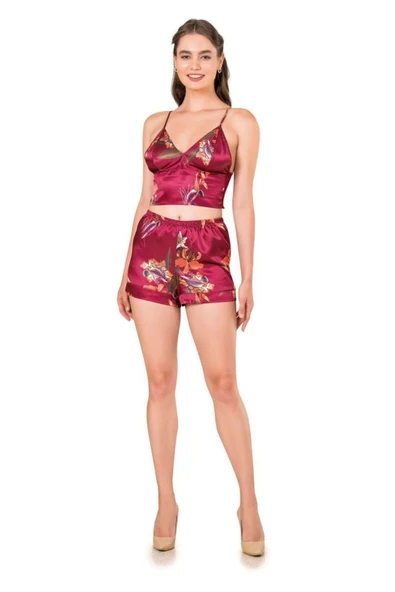 Saten Şortlu Takım - 3