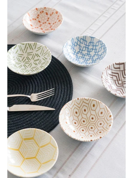 Porland Tamina 6'lı Karma Çerezlik Sosluk Kase Takımı 12cm 04PPO000603 - 2