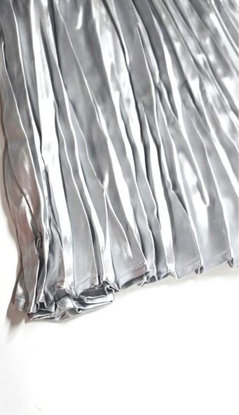 Saten Pileli Kız Çocuk Etek - 5