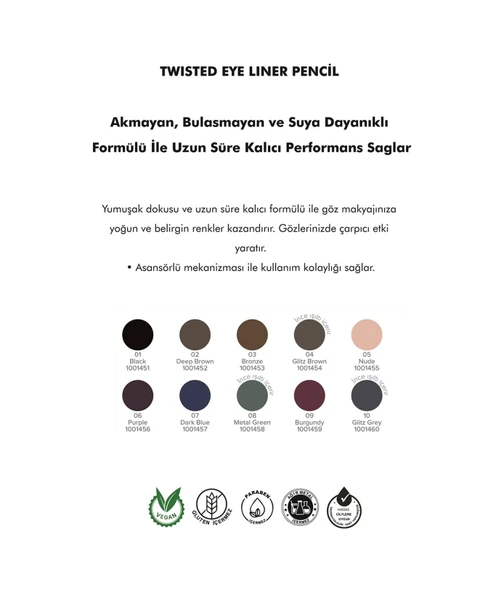 FARMASİ ASANSÖRLÜ GÖZ KALEMİ 04 GLİTZ BROWN - 2