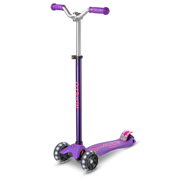 Micro Maxi Deluxe Pro LED 3 Tekerli Işıklı Çocuk Scooter Purple Pink
