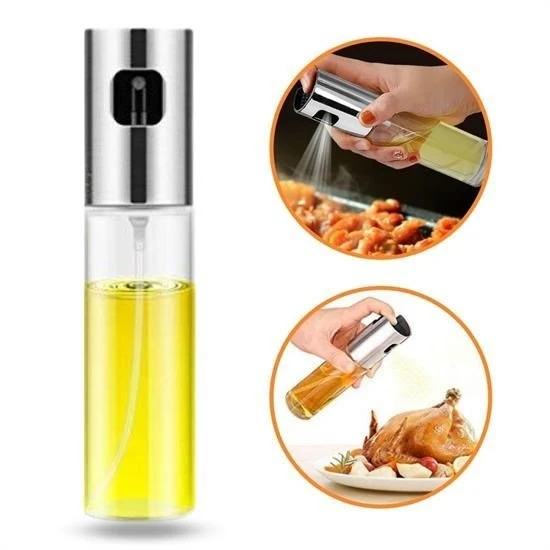 100ml Kapasiteli Şeffaf Spreyli Yağdanlık Sosluk Yağ Püskürtücü Yağ Şişesi ürün görseli 1