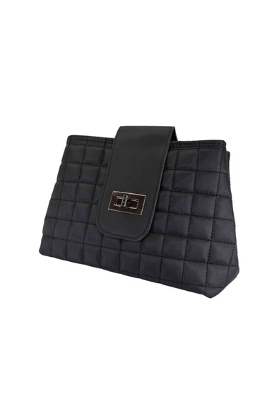 Suni Deri Kilitli Büyü Hacmi Kare Nakışlı 15*25 Cm Kadın Omuz Çantası B100002 - 3