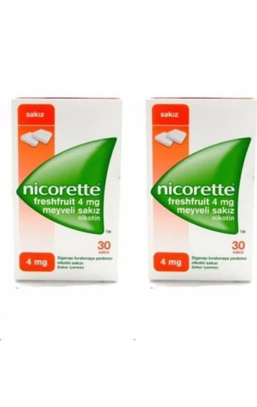Niccorettee 4mg Meyveli Sakız 2 KUTU