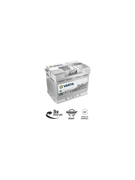 Varta Akü 12V 60 Ah Amper Agm 680A Start-Stop D52