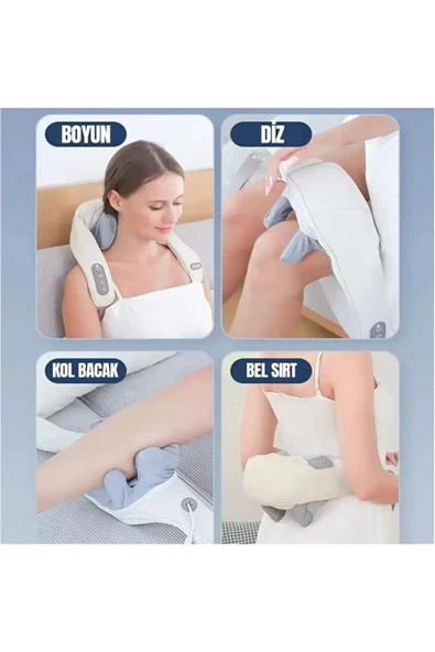 İnsan Eli Yoğurma Hissi Veren Şarjlı Masaj Aleti – Ovmalı Boyun Sırt ve Bacak Masaj Cihazı - 2