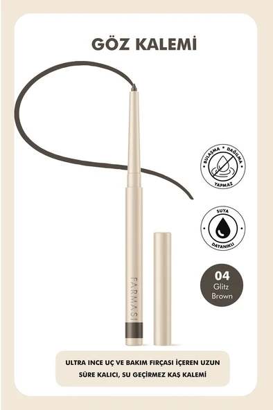 FARMASİ ASANSÖRLÜ GÖZ KALEMİ 04 GLİTZ BROWN