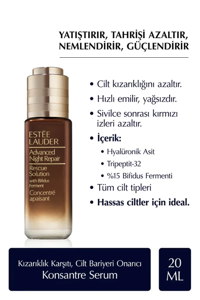 ESTEE LAUDER Konsantre Serum - Advanced Night Repair Rescue Solution - 20ml, Kızarıklık Ve Tahriş Karşıtı Formül