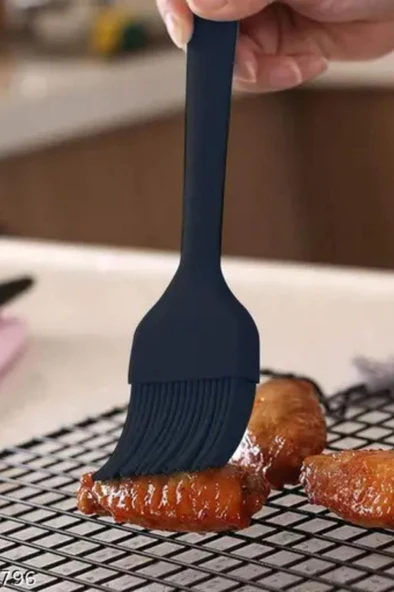 Silicolife Yumurta Fırçası, Isıya Dayanıklı Yanmaz Yapışmaz Tek Parça Silikon Fırça 21cm Siyah - 4