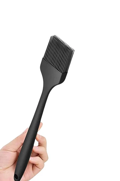 Silicolife Yumurta Fırçası, Isıya Dayanıklı Yanmaz Yapışmaz Tek Parça Silikon Fırça 21cm Siyah - 2