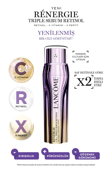 LANCOME Rénergie Triple Serum Retinol Saf Retinol, Saf C Vitamini, X Peptit 50 ml 3614274368116