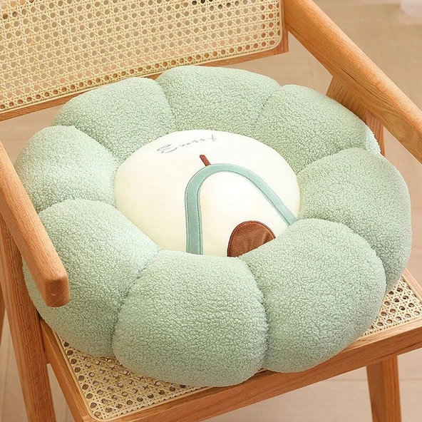Meyve Şekilli Peluş Yastık Minder - Avokado 40cm