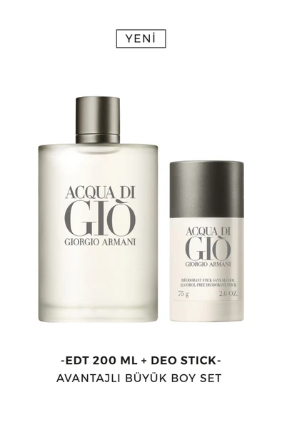 GİORGİO ARMANİ Acqua Di Giò Edt 200 Ml & Deostick Erkek Parfüm Seti 7829999999069