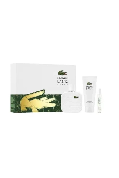 LACOSTE L.12.12 Blanc Men Eau De Toilette Spray 100ml Set