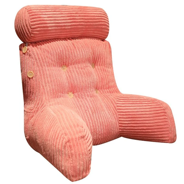 Sırt ve Bel Destekli Peluş Yatak Başlığı Yastığı - Süt Beyazı 50*45cm - 12