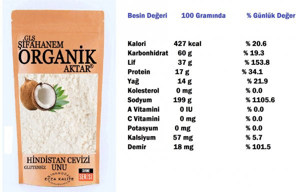 Hindistan Cevizi Unu 500gr Glutensiz Un - 2