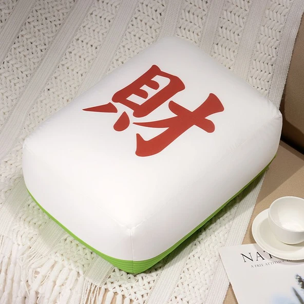 Mahjong Buz İpek Yastık Minder - Cai - 40cm