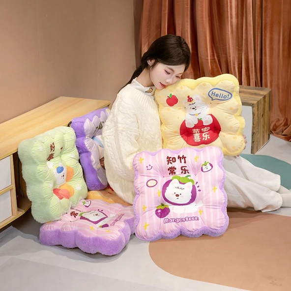 Çiçek Yaprağı Kenarlı Yastık - Hızlı Zengin Ol - 40cm - 2