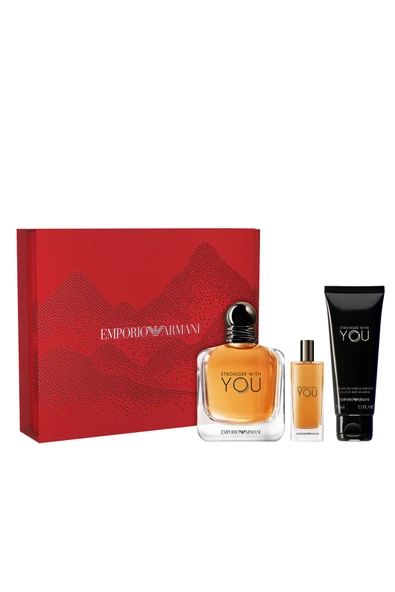 EMPORİO ARMANİ Stronger With You Edt 100 ml & 15 ml & Duş Jeli Erkek Parfüm Seti 100 ml 3614274337075