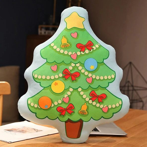 Noel Peluş Yastık - Noel Ağacı - 50cm