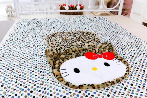 Leopar Desenli Klima Battaniyesi - Kahve Puantiyeli 1*1.5m - 3