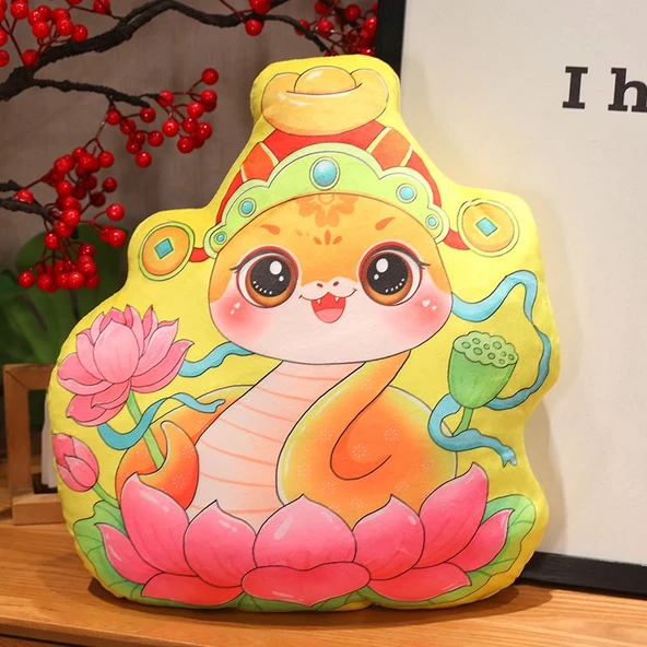 Çin Yeni Yılı Bereket Peluş Yastık 40cm - Uğurlu Lotus