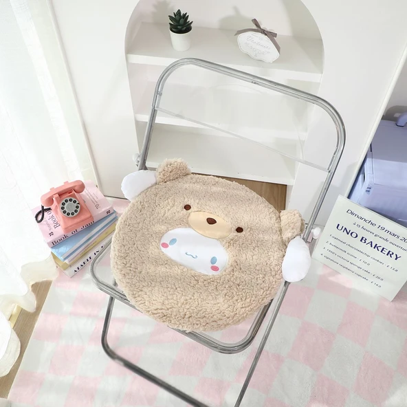 Ayıcık Tasarımlı Hafızalı Köpük Oturma Minderi - Büyük Kulaklı Köpek 40x40x4cm