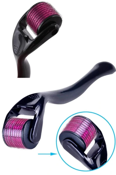 QNİAY 540 Iğneli 0.5 Mm Iğne Cilt Yüz Vücut Yenileme Masaj Aleti Derma Roller - Resim 2