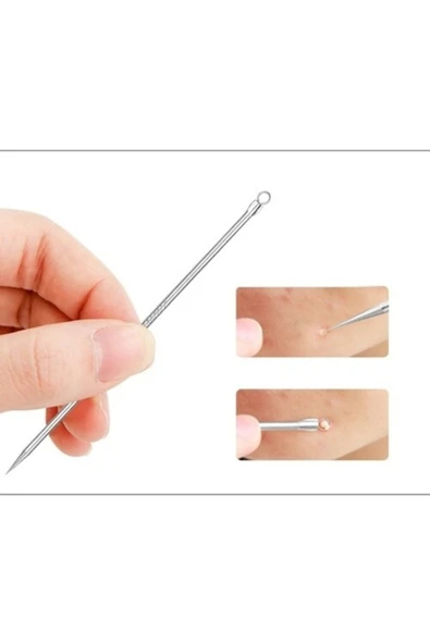 QNİAY Yüz Temizleme Fırçası Akne Siyah Nokta Iğne Hediyeli 3d Yüz Temizleme Seti - 2