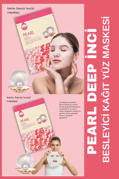QNİAY Deep Sea Pearl Deniz İnci Maskesi Onarım (1adet)Yüz Maskesi Hafta Sonu Evde Bakım