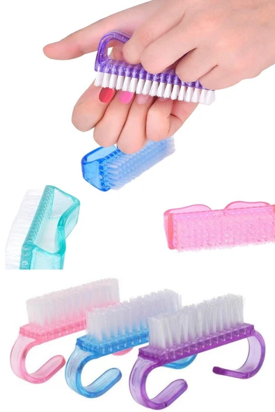 QNİAY Pratik El Tırnak Bakım Fırçası ;(1 ADET) Protez Manikür Pedikür Temizlik Fırçası - 4