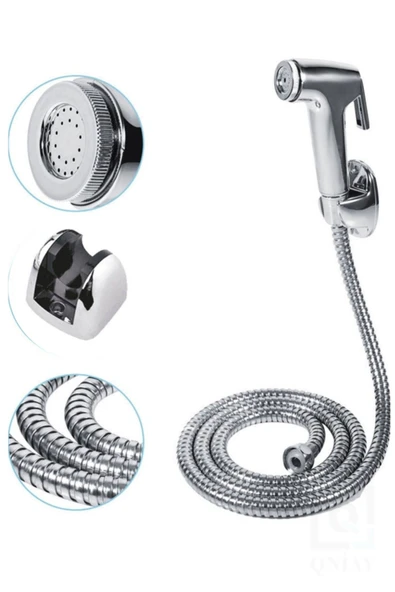 QNİAY Şattaf,taharet Musluk Seti Krom,taharatmatik El Tuvalet Sprey Tabancası Köpek-kedi Yıkama - 4