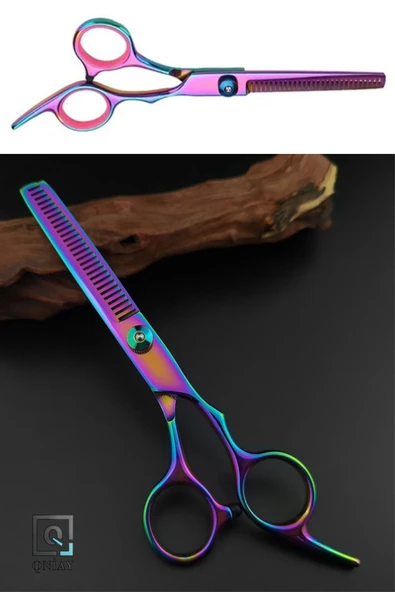 QNİAY Profesyonel Makas Seti Ayarlanabilir Saç Makas İnceltme Berber Saç Kesme Makası Kuaför Araçları - Resim 3