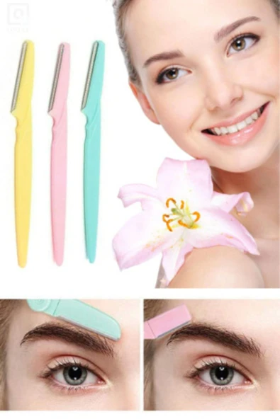 QNİAY Kaş Şekillendirici (3 Lü Set) Kaş Usturası Kaş Düzeltici Cilt Bakım Seti - 2