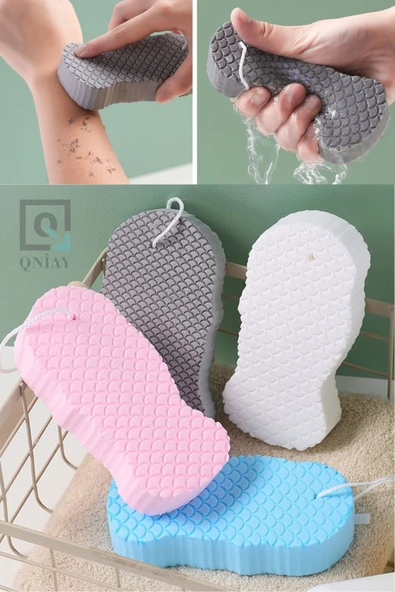 QNİAY Yumuşak Sihirli Banyo Kesesi Vücut Duş Süngeri Ekstra Vücut Masaj Fırçası Duş Banyo Lifi Ve Süngeri - 6