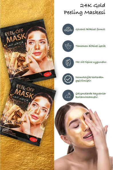 QNİAY 24k Altın Ve Kolajenli 20g Aydınlatıcı Onarmaya Yardımcı Gece Uyku Maskesi 1 Adet Sürülebilir Maske - Resim 4