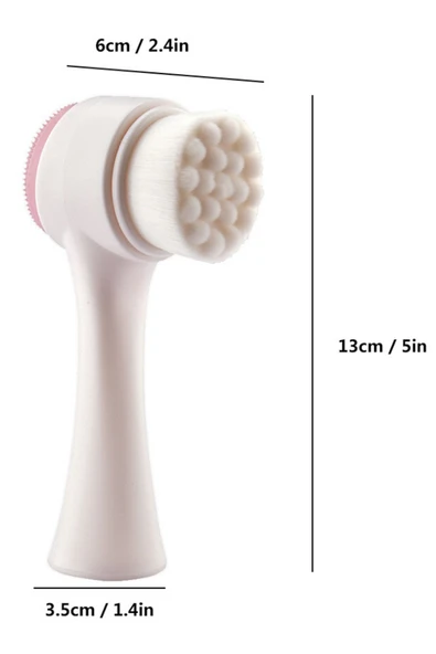 QNİAY Yüz Temizleme Fırçası Akne Siyah Nokta Iğne Hediyeli 3d Yüz Temizleme Seti - 3