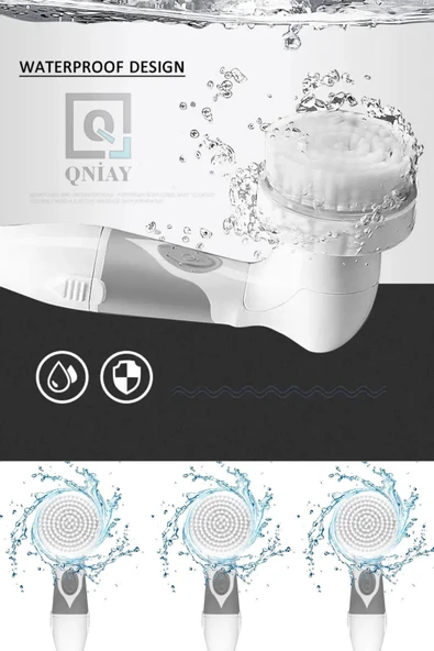 QNİAY 5 Parça Vücut Fırçaları Duş Temizleme Masaj Fırçası Çok Fonksiyonlu Fırça Spa Su Geçirmez Küvet Duş - Resim 5