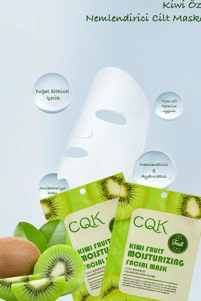 QNİAY Qniay Kiwi Meyvesi özü Portakal Çiçeği Nemlendirici (1adet)Yüz Bakım Maskesi Hafta Sonu Evde Bakım - 2