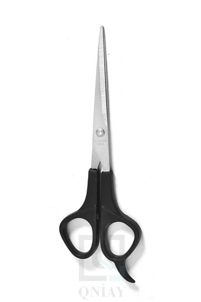 QNİAY Saç Kesim Berber Kuaför Makası 6 Cm Paslanmaz Çelik Plastik Saplı Berber Makas - 2