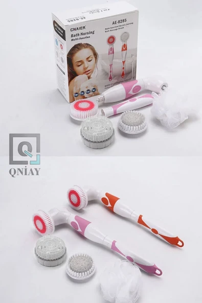 QNİAY 5 Parça Vücut Fırçaları Duş Temizleme Masaj Fırçası Çok Fonksiyonlu Fırça Spa Su Geçirmez Küvet Duş - Resim 6