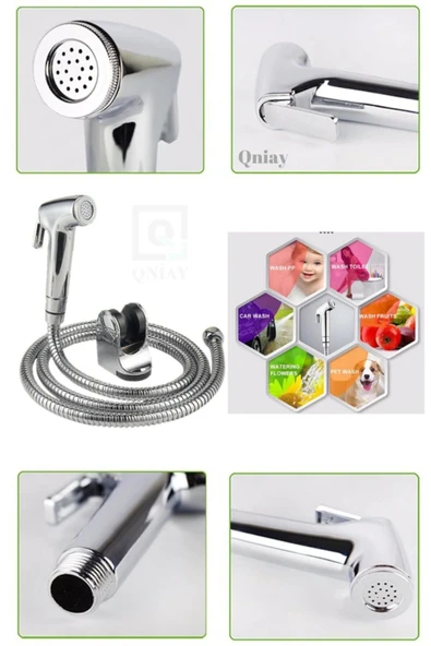 QNİAY Taharetmatik Taharet Musluk Set,el Duşu Tuvalet Sprey St033