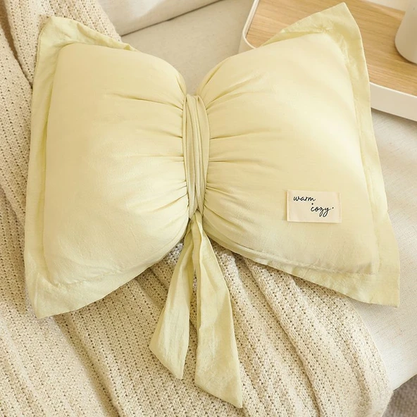 Kore Tarzı Pamuklu Peluş Yastık - Kakule Yeşili Silindir 100cm - 10
