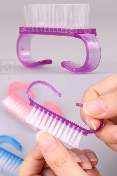 QNİAY Tırnak Fırçası Manikür Pedikür Tırnak Temizlik Bakım Fırçası
