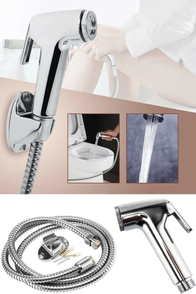 QNİAY Taharetmatik Taharet Musluk Set,el Duşu Tuvalet Sprey St033 - 2